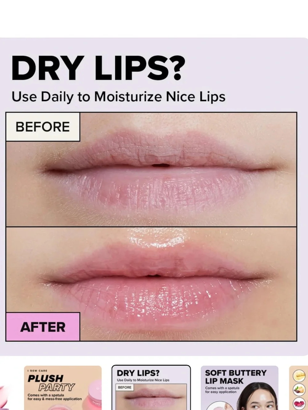 I Dew Care Plush Party Buttery Vitamin C Lip Mask — Pink